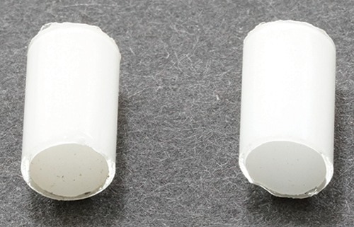 Dollhouse Miniature White Replacement Tubes, 6/Pk